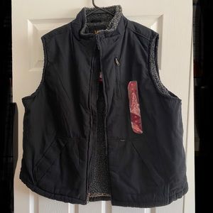 Lee Black XL Canvas Sherpa Lined Vest - the workwear vest